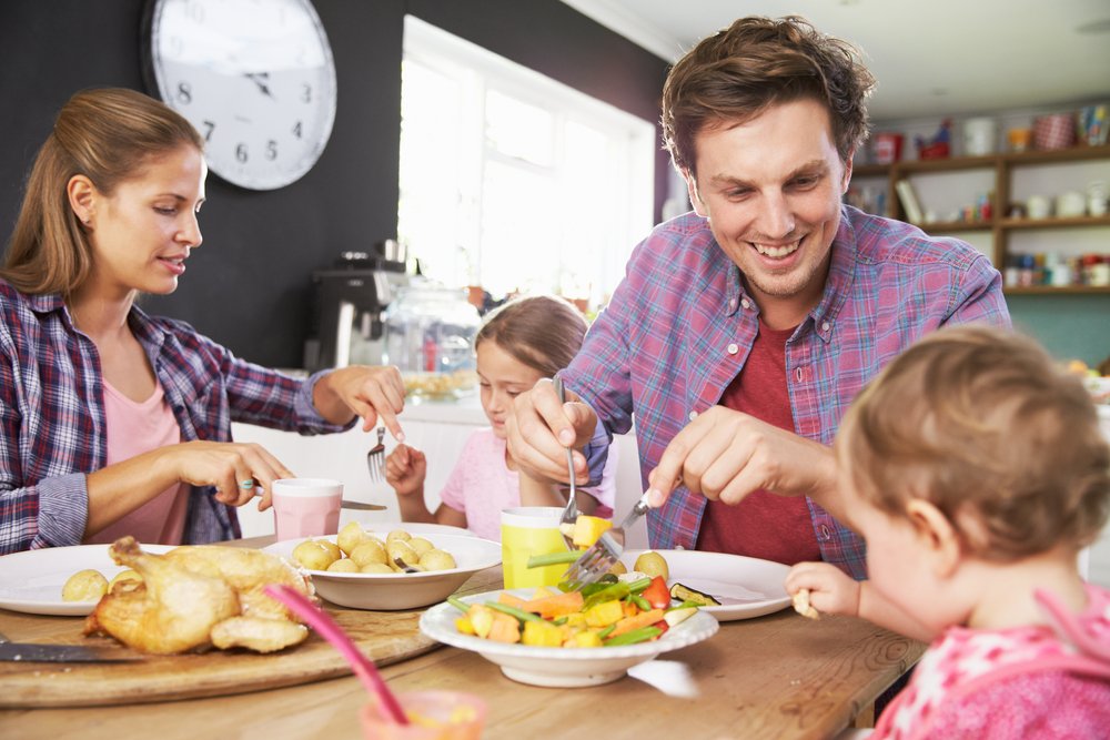 family eating